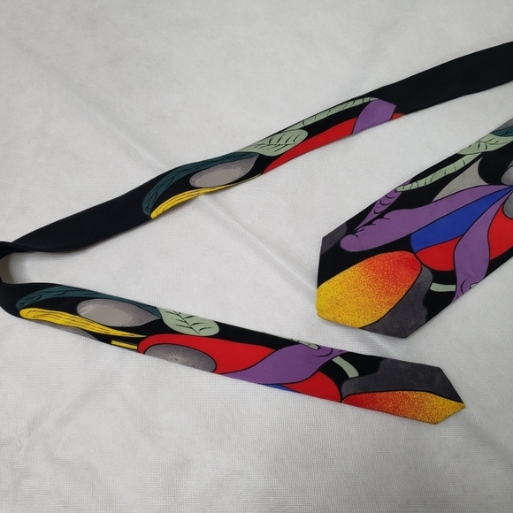 Spadem Vintage Picasso 100% silk tie Woman With A Flower 1932 abstract print - Picture 3 of 4